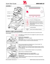 OHAUS MB120 Schnellstartanleitung