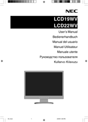 NEC LCD22WV Bedienerhandbuch