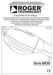 Roger Technology BR20 Serie Anweisungen Und Hinweise Für Den Installateur