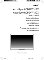 NEC AccuSync LCD22WMGX Bedienerhandbuch