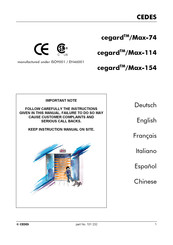 Cedes cegard/Max-154 Betriebsanleitung