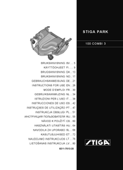 STIGA PARK 125 COMBI PRO Gebrauchsanweisung
