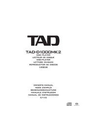 TAD TAD-D1000MK2 Bedienungsanleitung