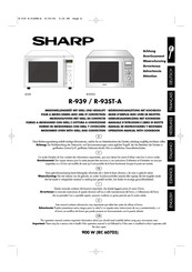 Sharp R-93ST-A Bedienungsanleitung Mit Kochbuch