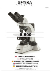 OPTIKA MICROSCOPES B-500 Bedienungsanleitung