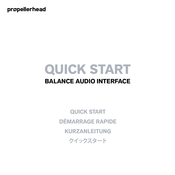 Propellerhead BALANCE AUDIO INTERFACE Kurzanleitung