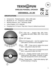 Teknofun Pokeball 811 365 Benutzerhandbuch