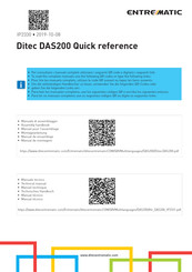 entrematic Ditec DAS200 Schnellreferenzhandbuch