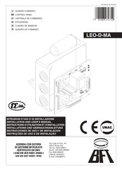 BFT LEO-D-MA Installations- Und Gebrauchsanleitung