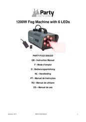 Party Light & Sound PARTY-FOG1200LED Bedienungsanleitung