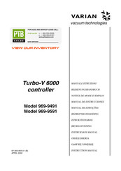 Varian Turbo-V 6000 969-9591 Bedienungshandbuch