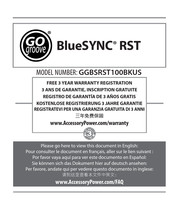 Go groove BlueSYNC RST Bedienungsanleitung