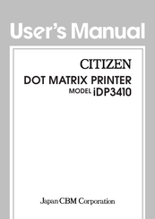 Citizen iDP3410R/P Bedienungsanleitung