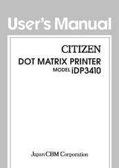 Citizen iDP3410T/1 Bedienungsanleitung