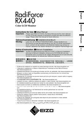 Eizo RadiForce RX440 Gebrauchsanweisung