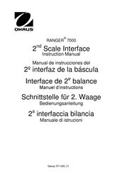 OHAUS RANGER 7000 Bedienungsanleitung