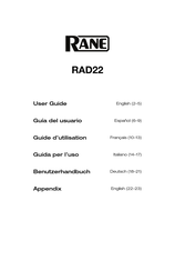 Rane RAD22 Benutzerhandbuch