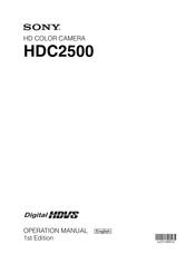 Sony HDC2500 Handbuch