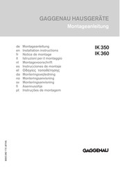 Gaggenau IK 360 Montageanleitung