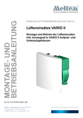 Meltem VARIO II V-II 60 Montage- Und Betriebsanleitung