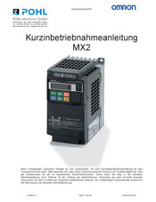 Omron MX2-AB022 Kurzinbetriebnahmeanleitung