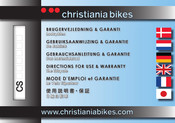 christiania bikes 3109 Gebrauchsanleitung & Garantie
