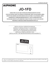 Aiphone JO-1FD Installations- Und Bedienungsanleitunghandbuch