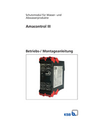 KSB Amacontrol III Betrieb Und Montage