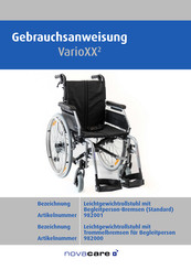 novacare VarioXX2 Gebrauchsanweisung