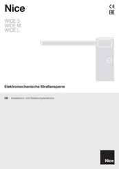 Nice WIDE L Installations- Und Bedienungsanleitung
