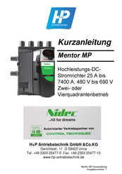 Nidec Mentor MP1850A5 Kurzanleitung