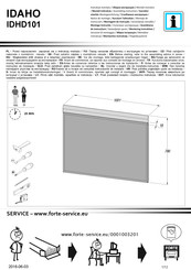 Forte IDAHO IDHD101 Montageanleitung