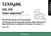 Lexmark Color Jetprinter Z25 Handbuch