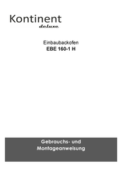 Kontinent EBE 100-1 Gebrauchs- Und Montageanweisung