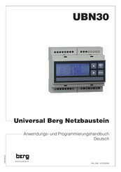 BERG UBN30 Anwendungs- Und Programmierungshandbuch