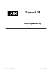 AEG Elograph U 211 Bedienungsanweisung