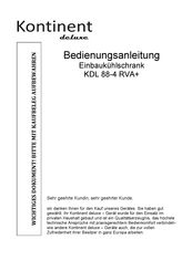 Kontinent Deluxe KDL 88-4 RVA+ Bedienungsanleitung