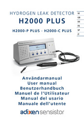 Adixen Sensistor H2000-P PLUS Benutzerhandbuch