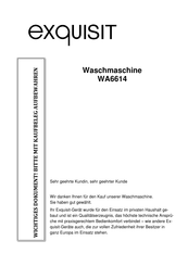 Exquisit WA6614 Handbuch