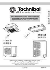 Technibel Climatisation CA 480 X5 TA Serie Bedienungsanleitung