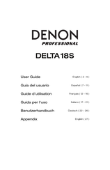 Denon Professional DELTA 18S Benutzerhandbuch