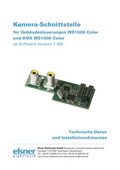 Elsner KNX WS1000 Color Technische Daten Und Installationshinweise