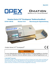 Opex OM210 Bedienerhandbuch