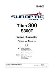 Sunoptic Surgical Titan 300 Bedienungsanleitung