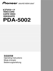 Pioneer PDA-5002 Bedienungsanleitung