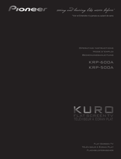 Pioneer KURO KRP-500A Bedienungsanleitung