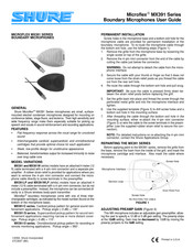 Shure MICROFLEX MX391 serie Bedienungsanleitung