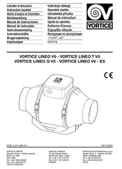 Vortice LINEO V0 series Betriebsanleitung