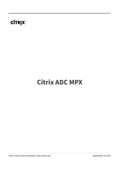 Citrix ADC MPX 8600 Bedienungsanleitung