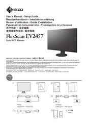 Eizo FlexScan EV2457 Benutzerhandbuch - Installationsanleitung